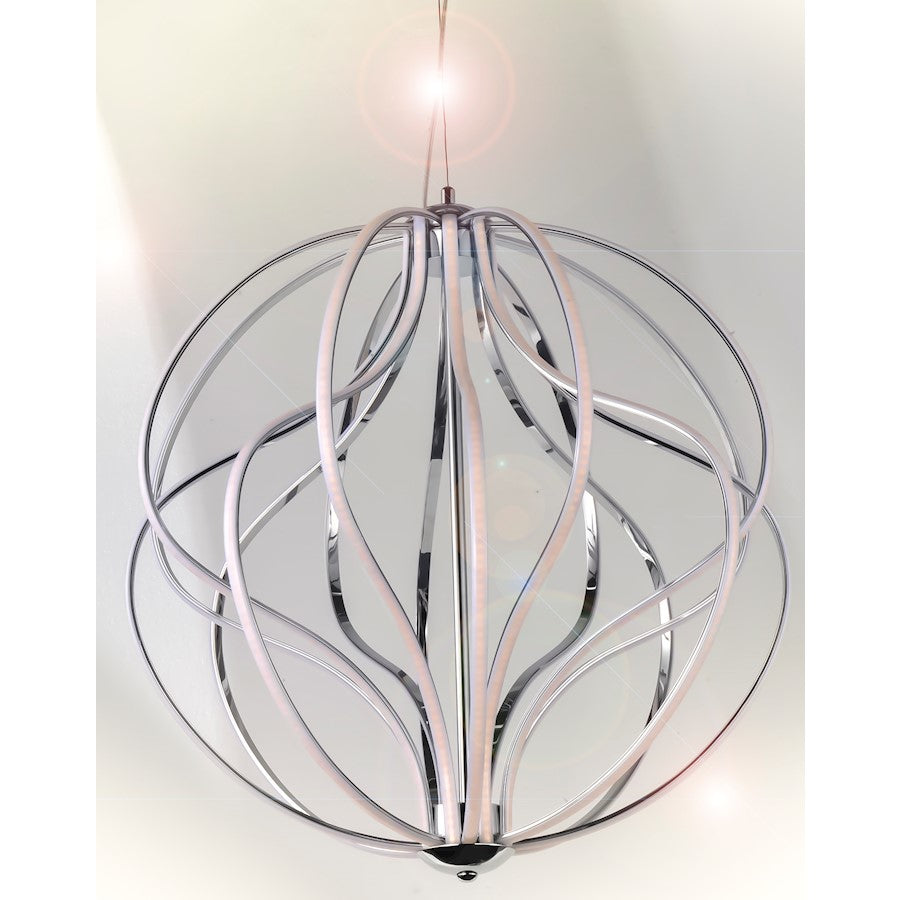 ET2 Aura LED 10-Light Pendant, Polished Chrome