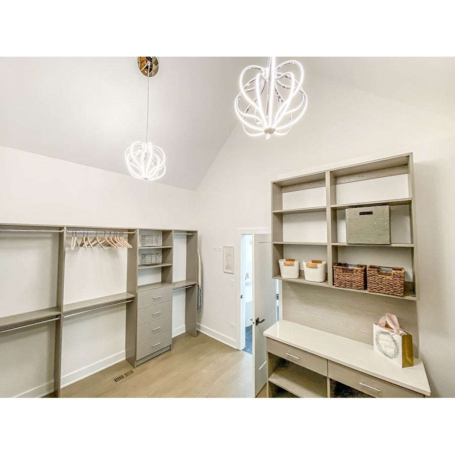 ET2 Aura LED 10-Light Pendant, Polished Chrome