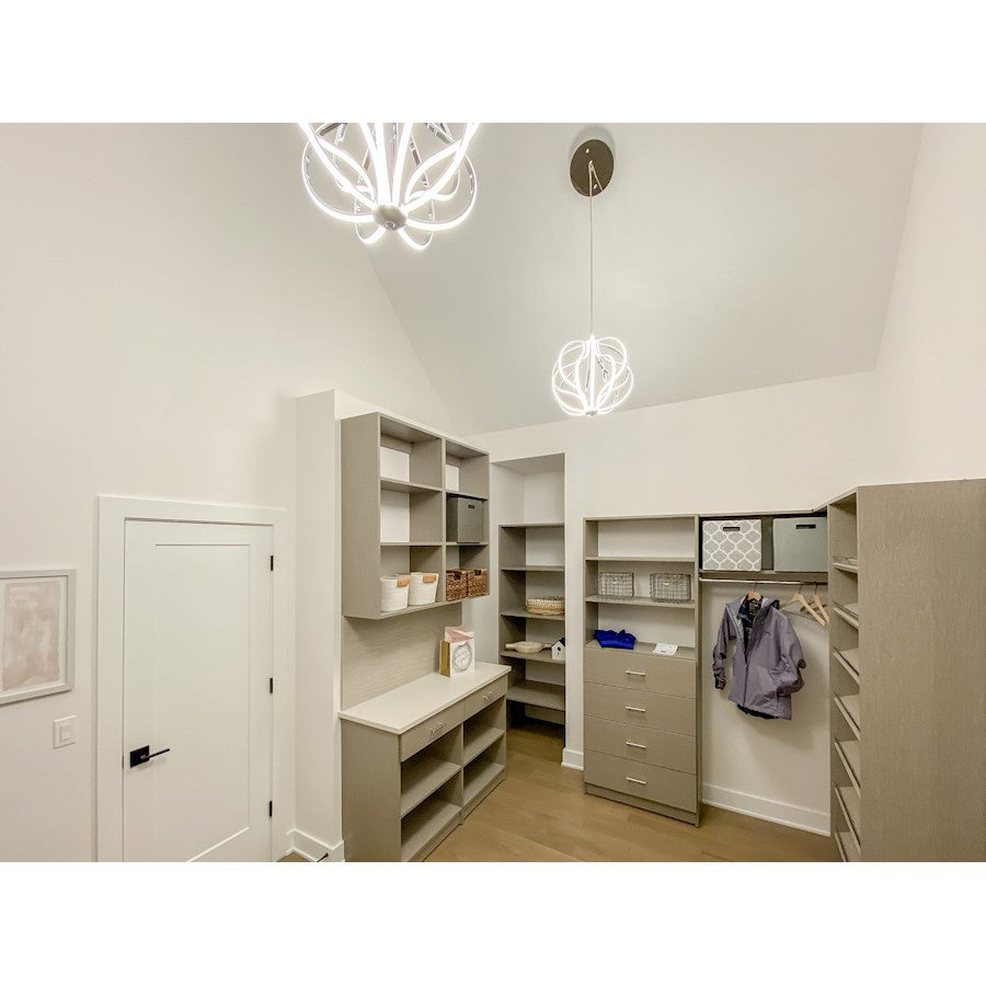 ET2 Aura LED 10-Light Pendant, Polished Chrome