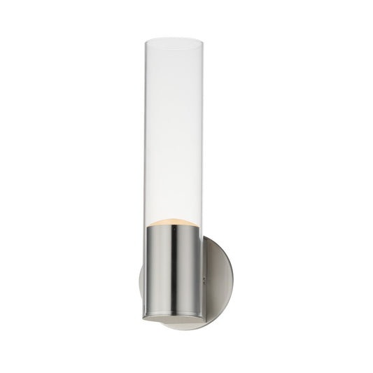 ET2 Lighting Highball Wall Sconce, Satin Nickel/Clear