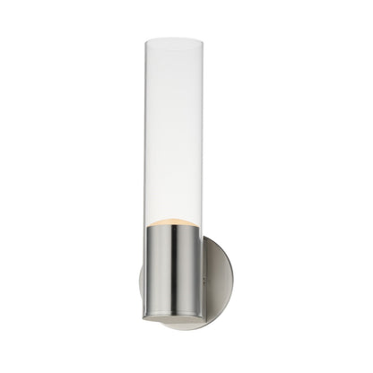 ET2 Lighting Highball Wall Sconce, Satin Nickel/Clear