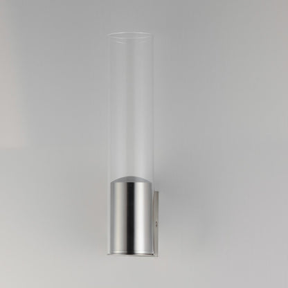 ET2 Lighting Highball Wall Sconce, Satin Nickel/Clear