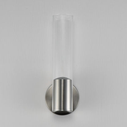 ET2 Lighting Highball Wall Sconce, Satin Nickel/Clear