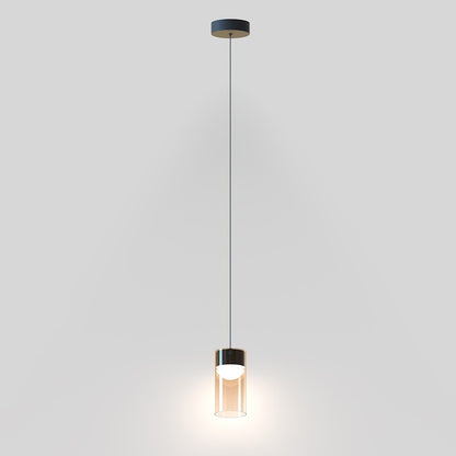 ET2 Lighting Highball 1 Light LED Mini Pendant, Gunmetal/Amber