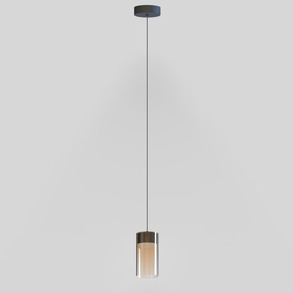 ET2 Lighting Highball 1 Light LED Mini Pendant, Gunmetal/Amber