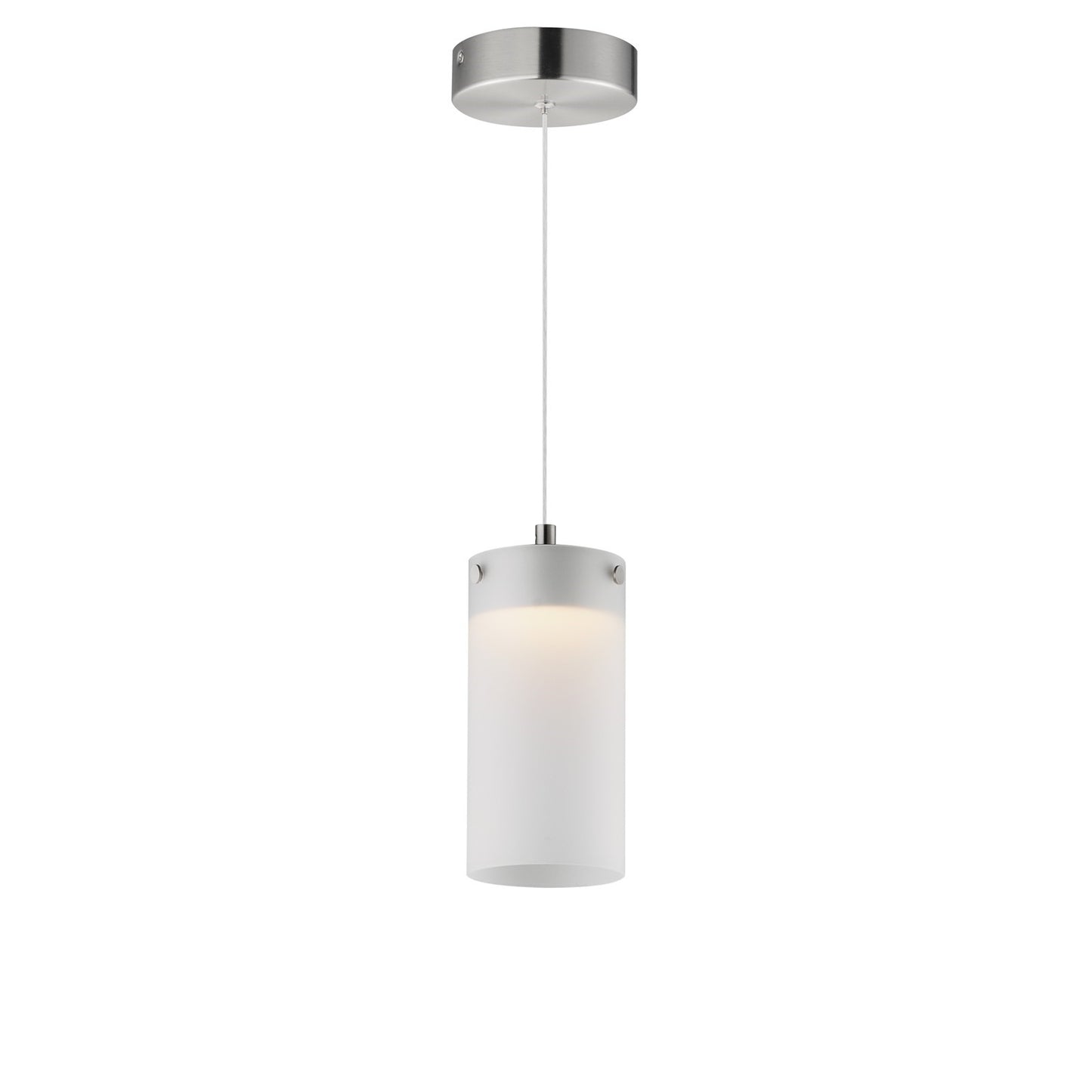 ET2 Lighting Highball 1Lt 8.5" Mini Pendant, Nk/Translucent Frost