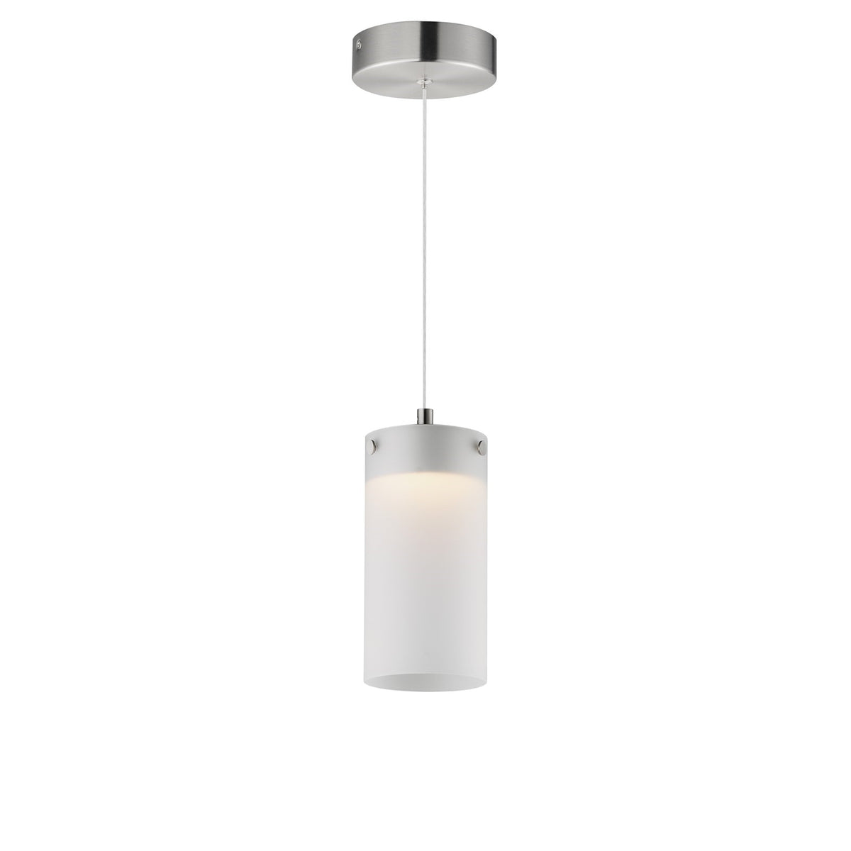 ET2 Lighting Highball 1Lt 8.5" Mini Pendant, Nk/Translucent Frost