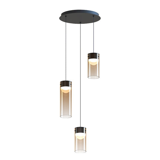 ET2 Lighting Highball 1 Light 14" LED Table Lamp, Gunmetal/Smoke