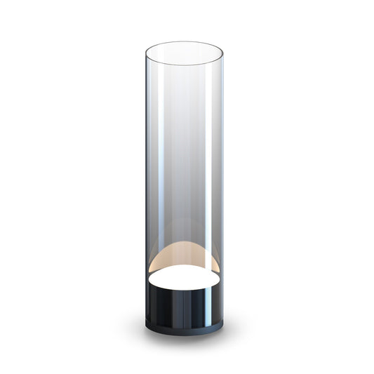 ET2 Lighting Highball 1 Light 14" LED Table Lamp, Gunmetal/Smoke