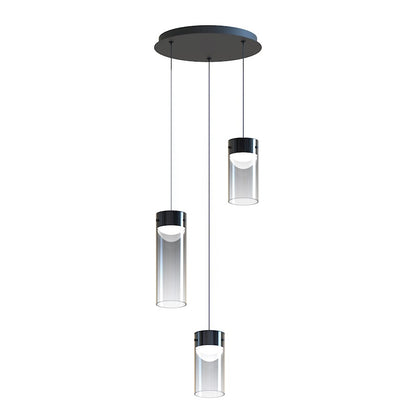 ET2 Lighting Highball 3 Light LED Pendant, Gunmetal/Smoke
