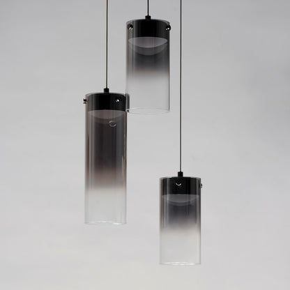 ET2 Lighting Highball 3 Light LED Pendant, Gunmetal/Smoke