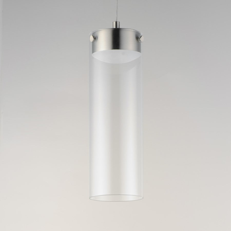 ET2 Lighting Highball Multi-Light Pendant, Satin Nickel/Clear