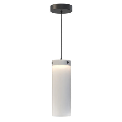 ET2 Lighting Highball 1Lt 12.5" Mini Pendant, Blk/Trans Frost