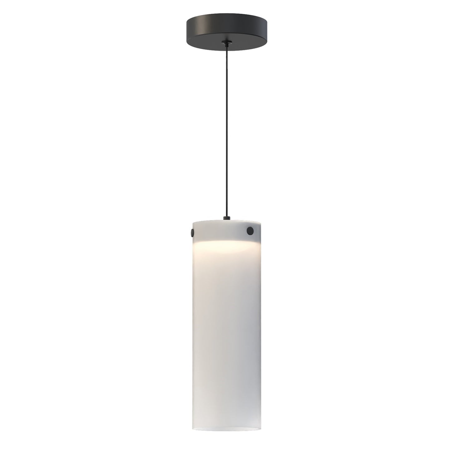 ET2 Lighting Highball 1Lt 12.5" Mini Pendant, Blk/Trans Frost