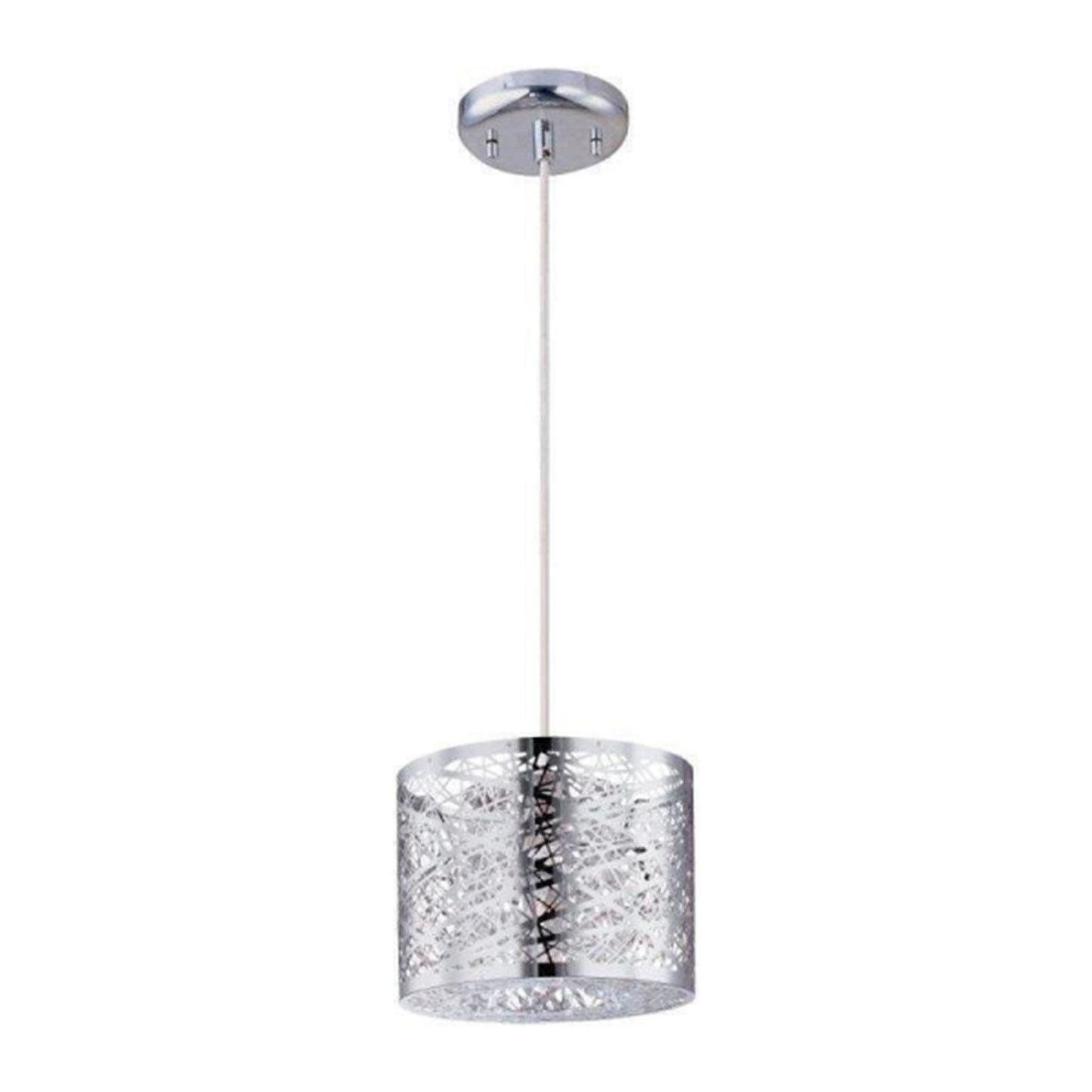 ET2 Inca 1-Light Pendant with LED Bulb, Polished Chrome