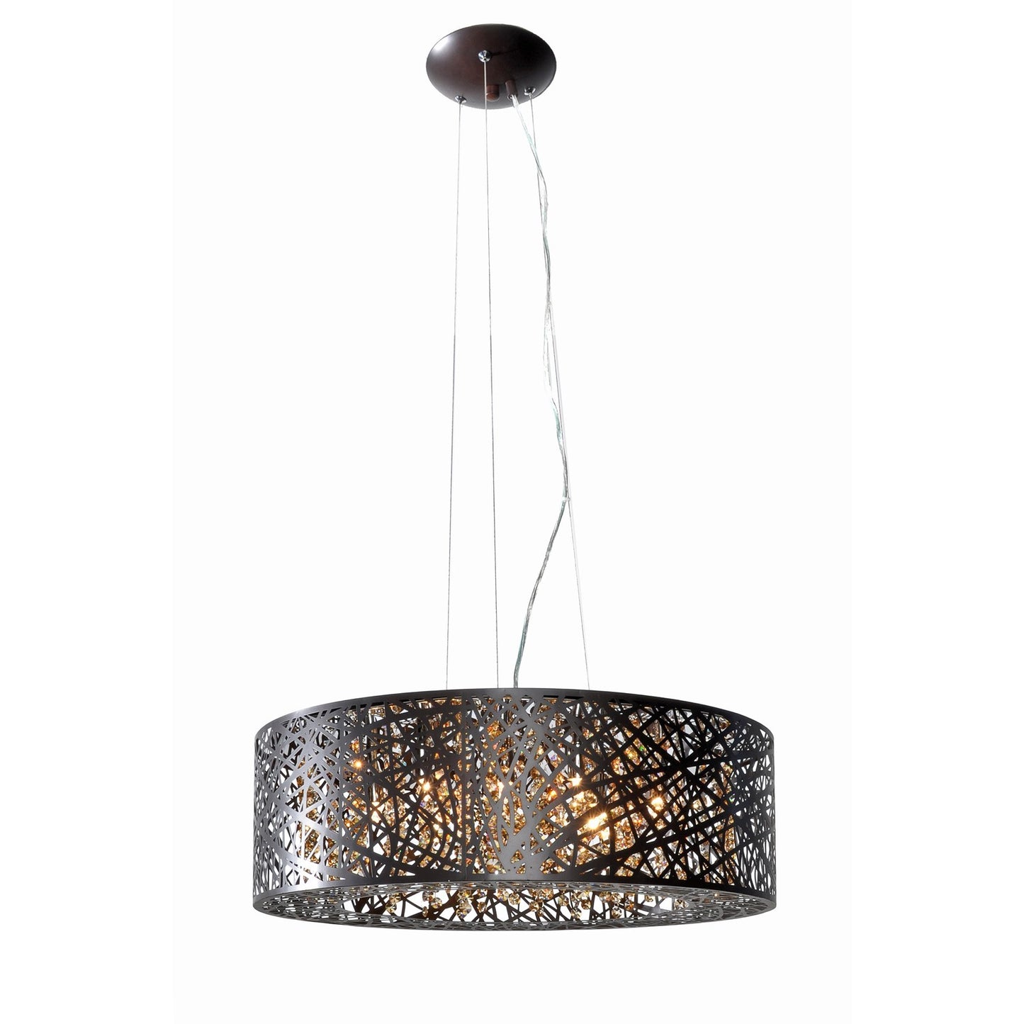 ET2 Inca 9-Light Pendant with LED Bulb, Bronze