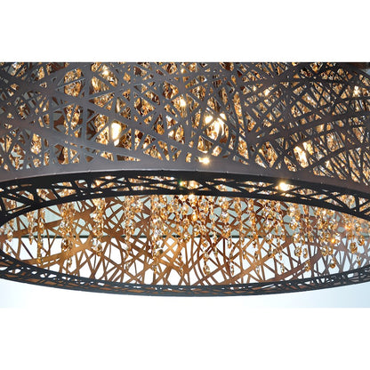 ET2 Lighting Inca 9 Light Pendant, Bronze