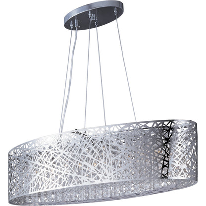ET2 Inca 9-Light Pendant with LED Bulb, Polished Chrome