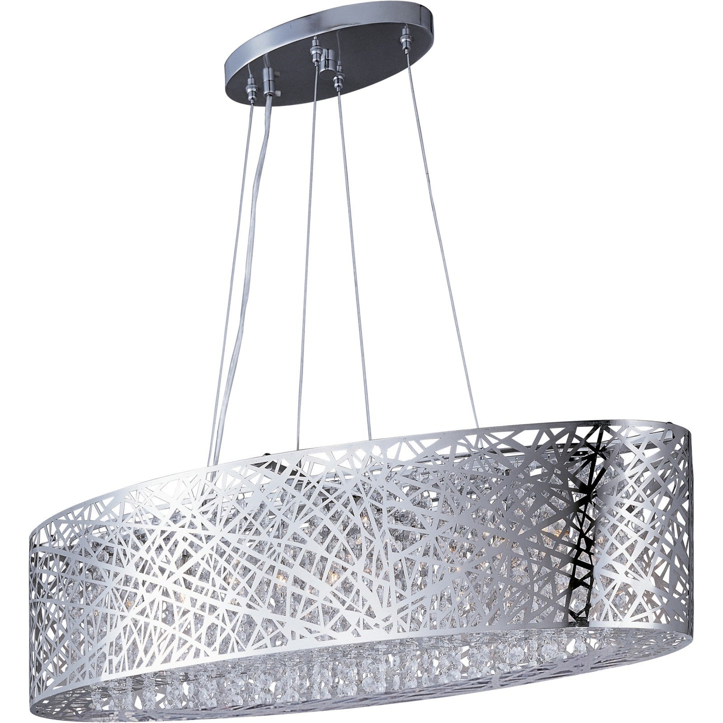 ET2 Inca 9-Light Pendant with LED Bulb, Polished Chrome