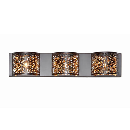 ET2 Inca 3-Light Wall Mount with LED Bulb, Bronze