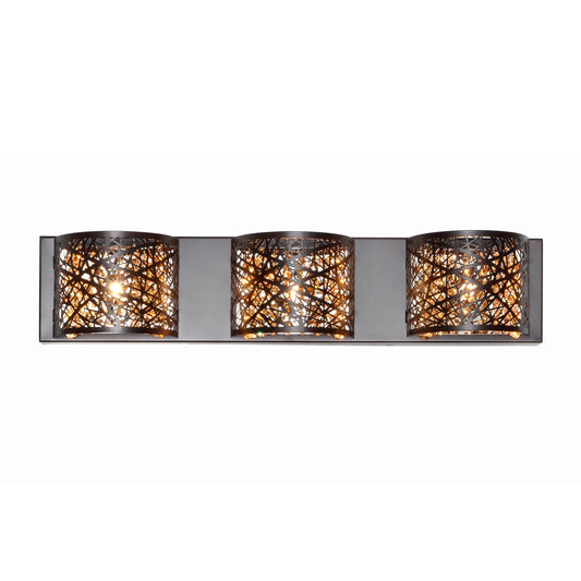 ET2 Inca 3-Light Wall Mount with LED Bulb, Bronze