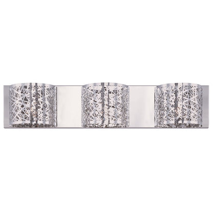 ET2 Inca 3-Light Wall Mount with LED Bulb, Polished Chrome