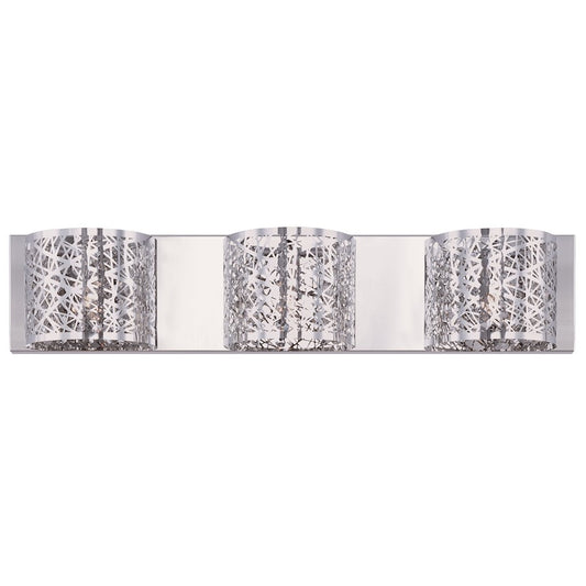 ET2 Inca 3-Light Wall Mount with LED Bulb, Polished Chrome