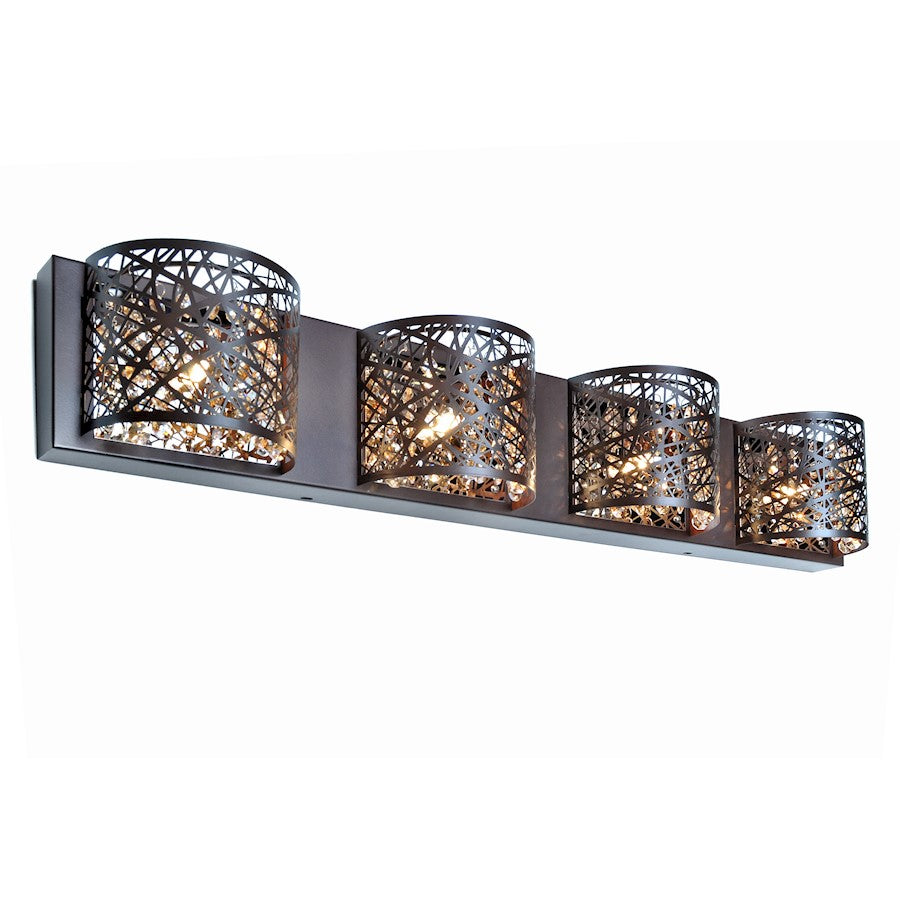 ET2 Lighting Inca 4 Light Wall Mount, Bronze