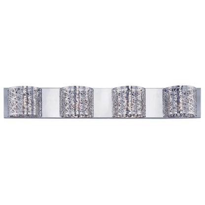 ET2 Inca 4-Light Wall Mount with LED Bulb, Polished Chrome