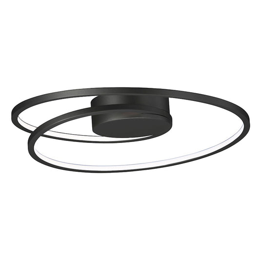 ET2 Lighting Cycle LED 1-Light Flush Mount in Black