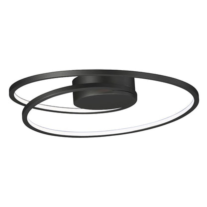 ET2 Lighting Cycle LED 1-Light Flush Mount in Black