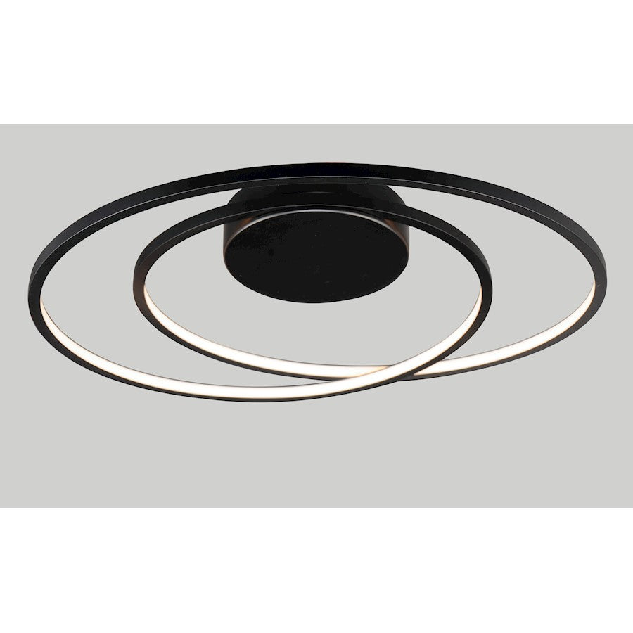 ET2 Lighting Cycle LED 1-Light Flush Mount in Black