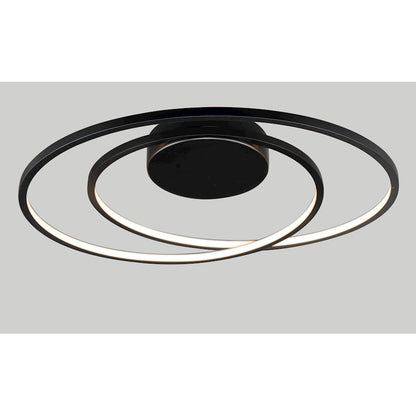 ET2 Lighting Cycle LED 1-Light Flush Mount in Black