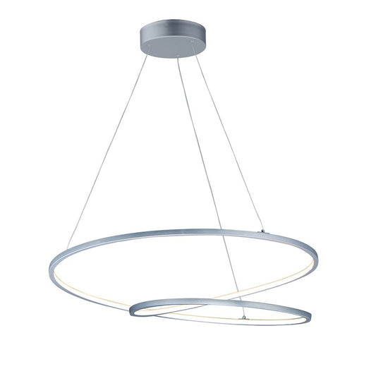 ET2 Lighting Cycle LED 1-Light Pendant in Matte Silver
