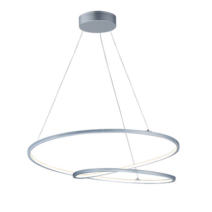 ET2 Lighting Cycle LED 1-Light Pendant in Matte Silver