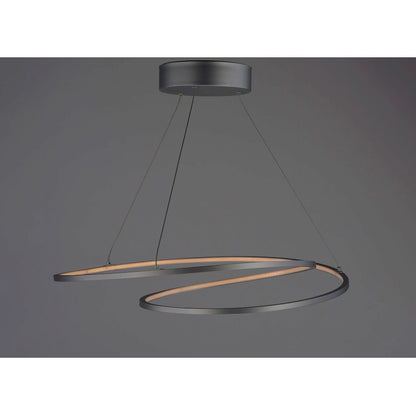 ET2 Lighting Cycle LED 1-Light Pendant in Matte Silver