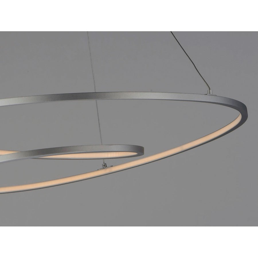 ET2 Lighting Cycle LED 1-Light Pendant in Matte Silver