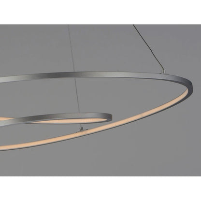 ET2 Lighting Cycle LED 1-Light Pendant in Matte Silver