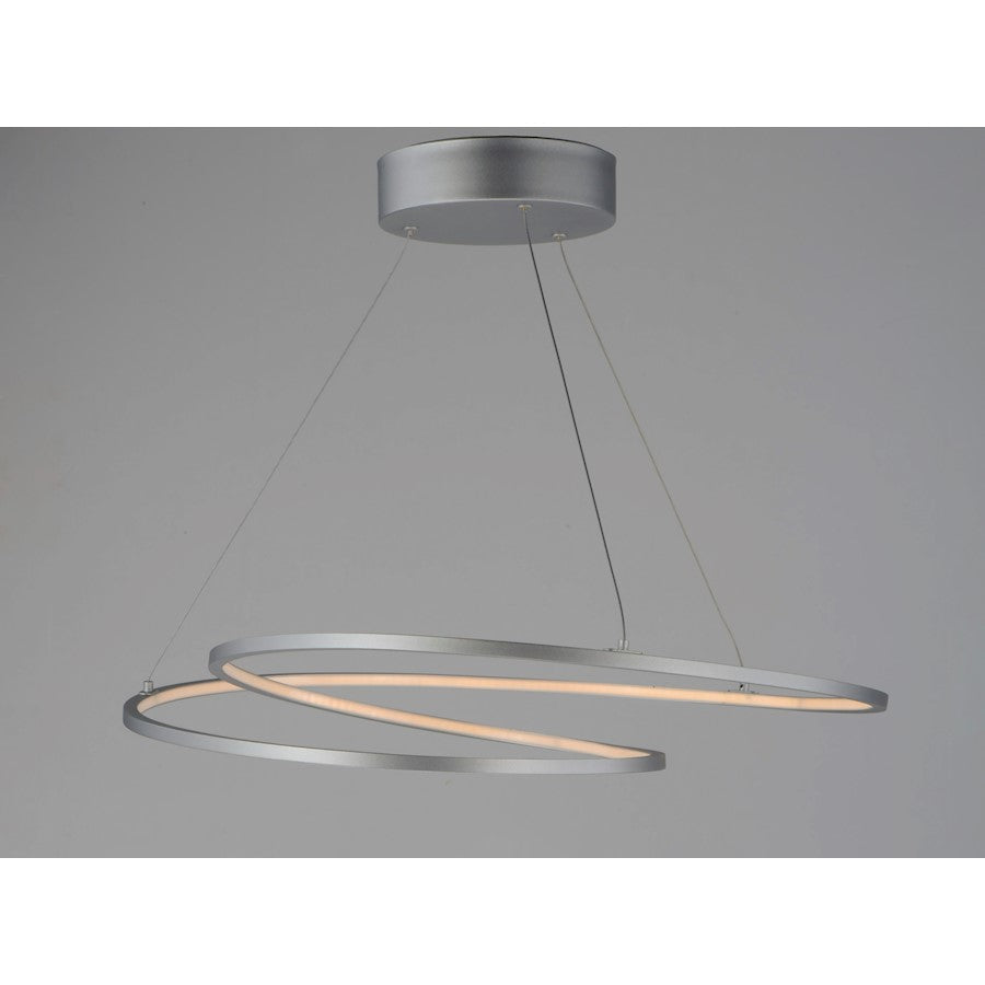 ET2 Lighting Cycle LED 1-Light Pendant in Matte Silver