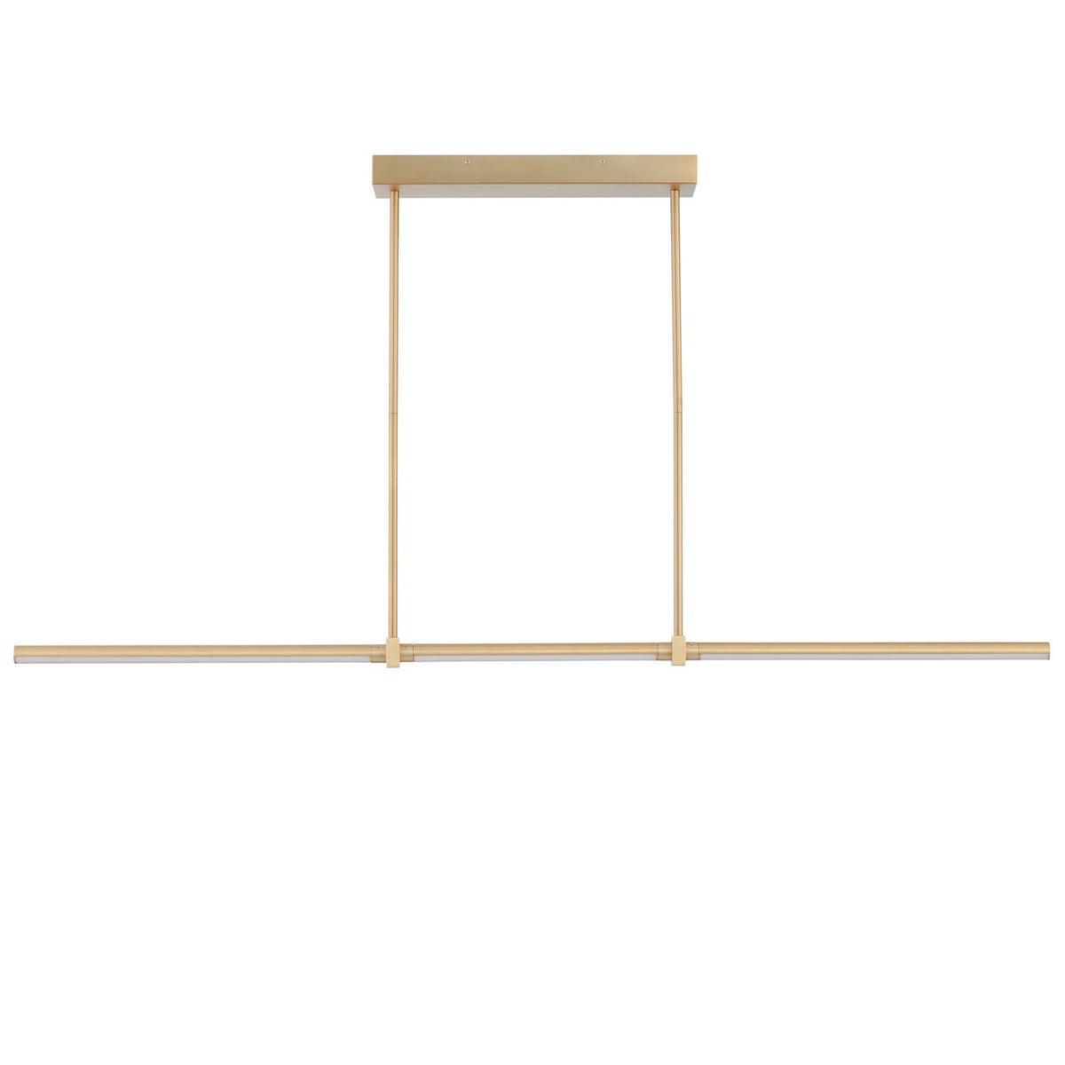 ET2 Dorian 60in 3-Light Linear LED Pendant | Modern Gold and Acrylic | Kitchen Island & Dining Room | 60 x 1 x 1 in | Model E21359-GLD