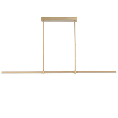 ET2 Dorian 60in 3-Light Linear LED Pendant | Modern Gold and Acrylic | Kitchen Island & Dining Room | 60 x 1 x 1 in | Model E21359-GLD