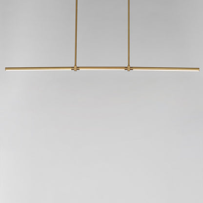 ET2 Dorian 60in 3-Light Linear LED Pendant | Modern Gold and Acrylic | Kitchen Island & Dining Room | 60 x 1 x 1 in | Model E21359-GLD