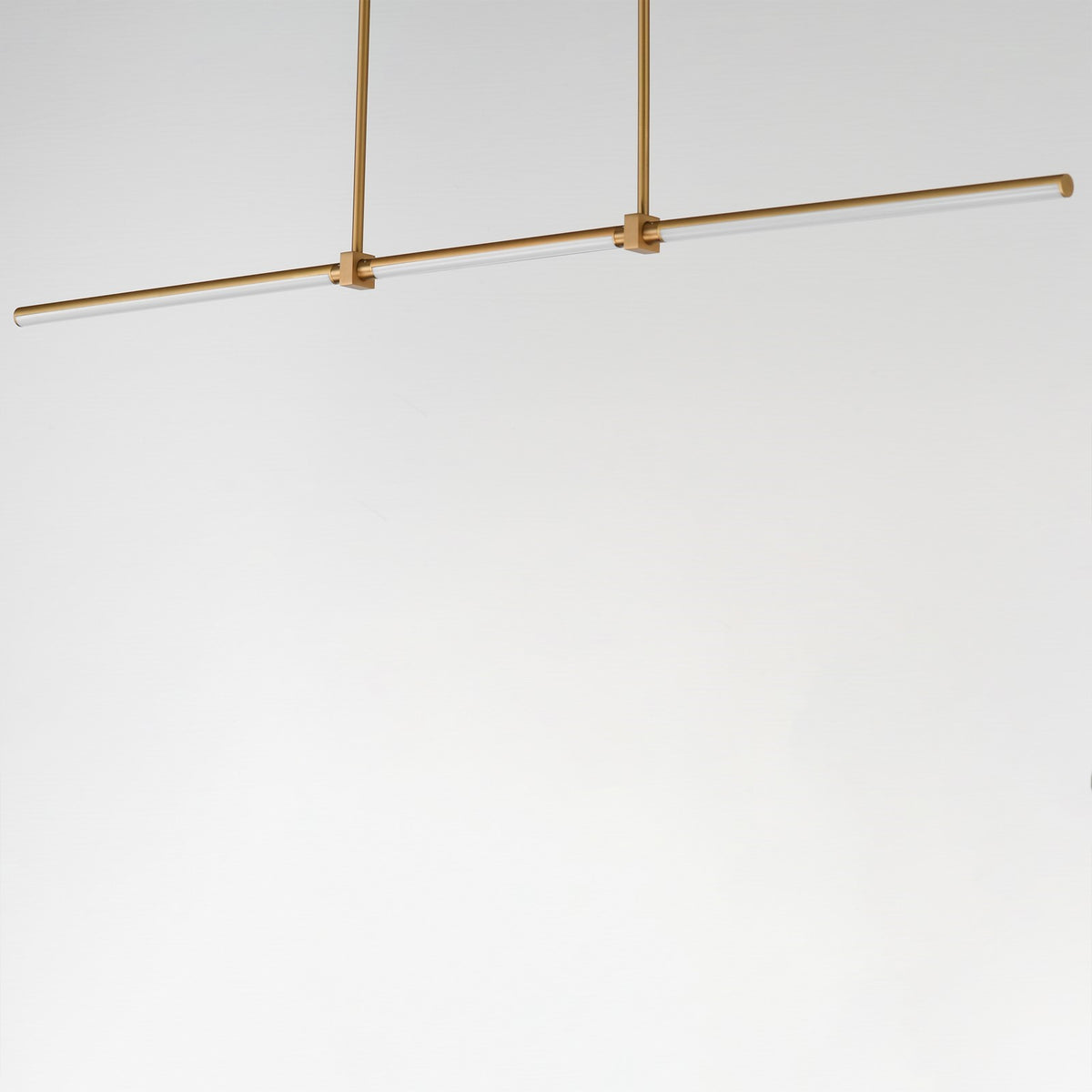 ET2 Dorian 60in 3-Light Linear LED Pendant | Modern Gold and Acrylic | Kitchen Island & Dining Room | 60 x 1 x 1 in | Model E21359-GLD