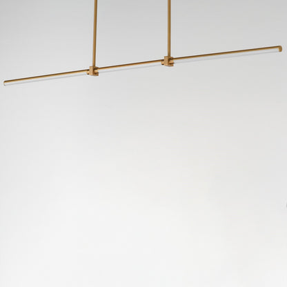 ET2 Dorian 60in 3-Light Linear LED Pendant | Modern Gold and Acrylic | Kitchen Island & Dining Room | 60 x 1 x 1 in | Model E21359-GLD