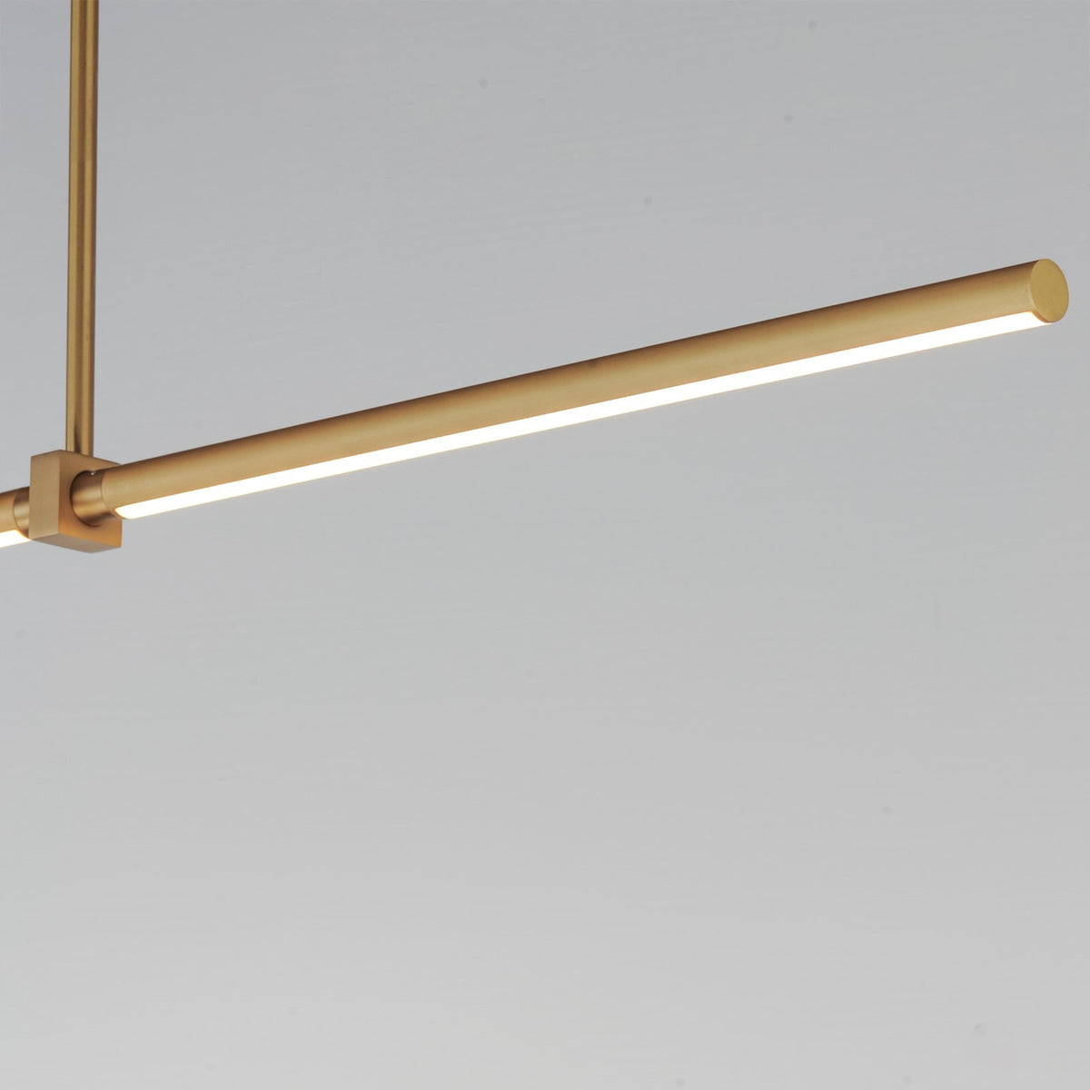 ET2 Dorian 60in 3-Light Linear LED Pendant | Modern Gold and Acrylic | Kitchen Island & Dining Room | 60 x 1 x 1 in | Model E21359-GLD