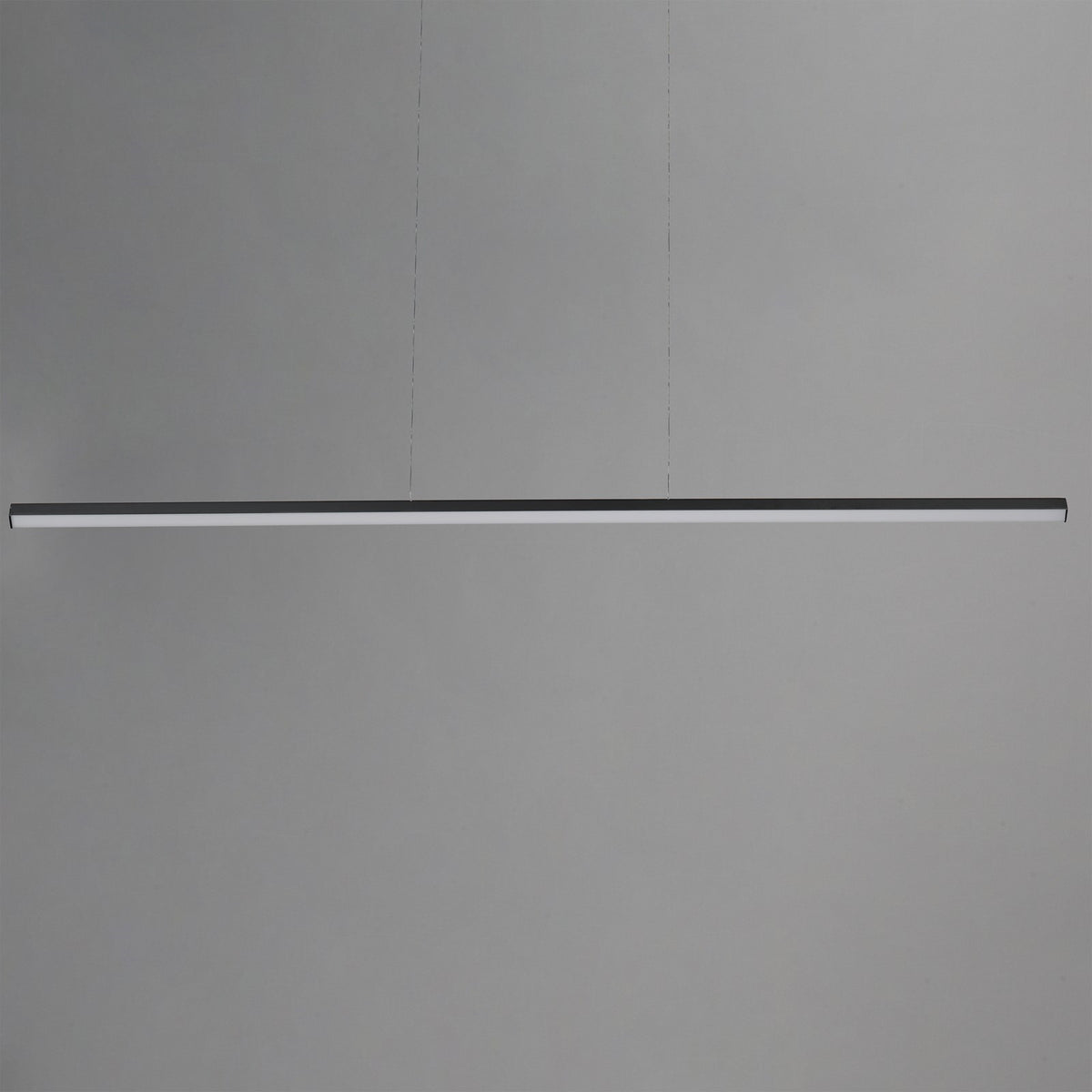 ET2 Hover 60in 1-Light Linear Pendant | Modern Matte Black and White Acrylic | Kitchen Island & Dining Room | 60 x 1.5 x 1.5 in | Model E21370-BK