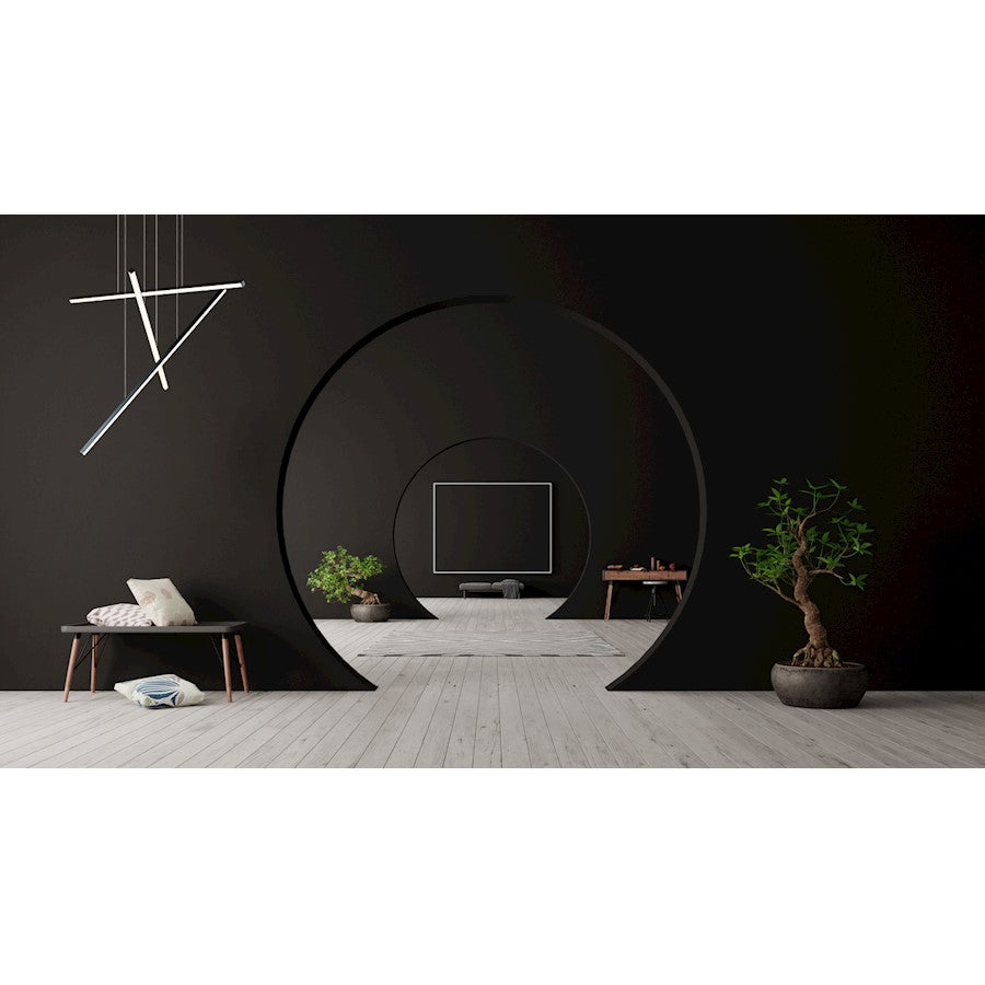ET2 Lighting Hover LED 3-Light Pendant in Black