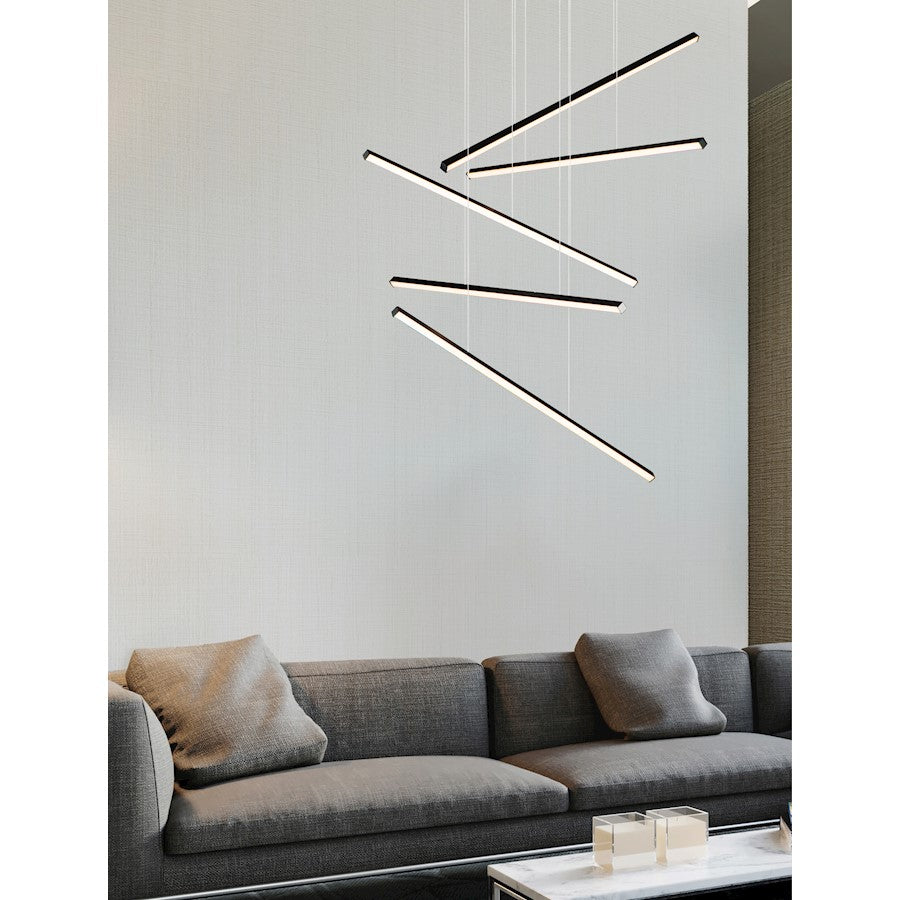 ET2 Lighting Hover LED 5-Light Pendant in Black