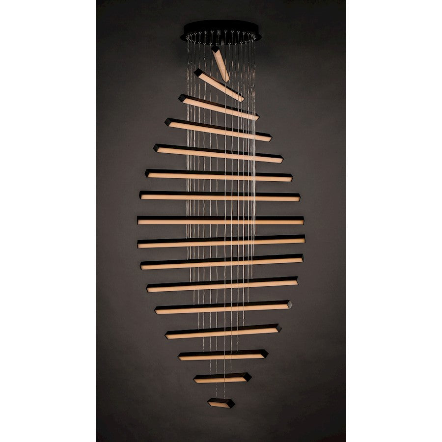 ET2 Lighting Hover LED 16-Light Pendant in Black