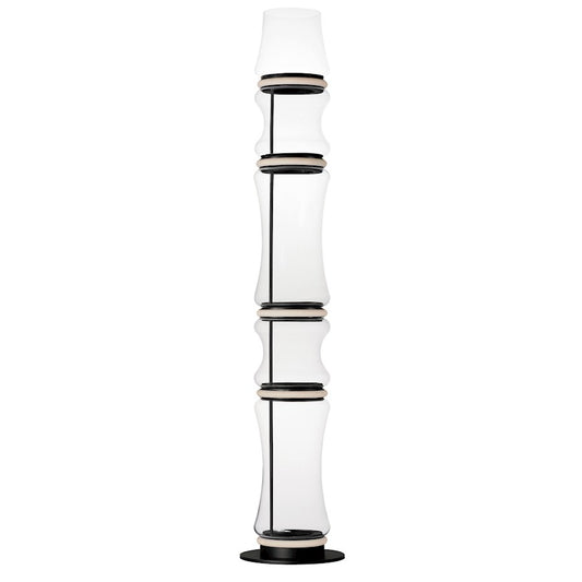 ET2 Lighting Syndicate 5 Light Floor Lamp, Black/Clear